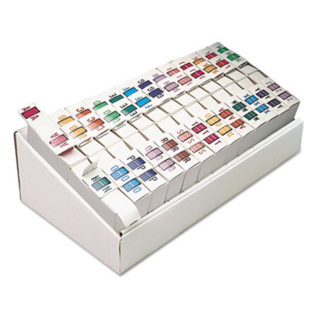 Smead™ A-Z Color-Coded End Tab Filing Labels, A-Z, 1 x 1.25, White, 500/Roll, 26 Rolls/Box - Box of 1 - SMD-67070-BX
