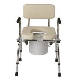 Medline Commode Chair Guardian® Drop Arms Steel Frame Removable Backrest 18-1/2 Inch Seat Width 350 lbs. Weight Capacity - Each - G98204-EA