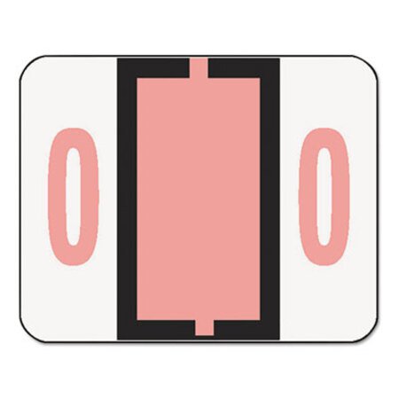 Smead™ Numerical End Tab File Folder Labels, 0, 1 x 1.25, White, 500/Roll - Roll of 1 - SMD-67370-RL