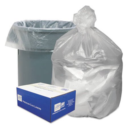 n Tuff® Waste Can Liners, 60 gal, 12 microns, 38" x 58", Natural, 20 Bags/Roll, 10 Rolls/Carton - CT/1 - WBI-GNT3860-CT
