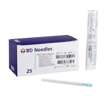 BD Spinal Needle BD™ 2 Inch Short , Neonatal Type 25 Gauge Quincke Style - Case of 100 - 405078-CS