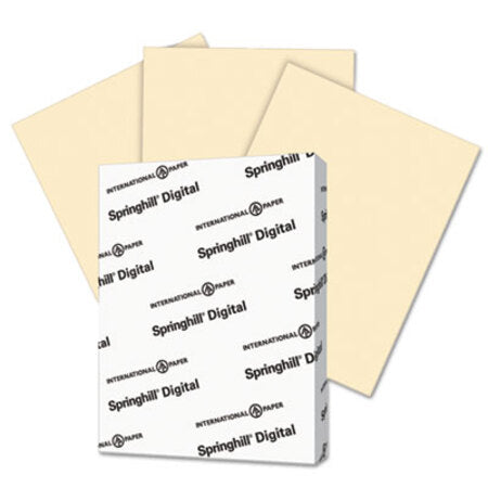 Springhill® Digital Index Color Card Stock, 110 lb Index Weight, 8.5 x 11, Ivory, 250/Pack - Pack of 1 - SGH-056300-PK