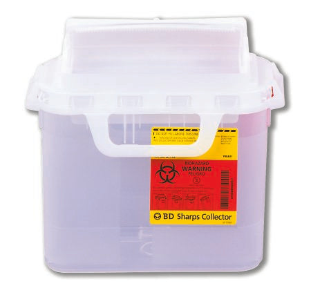 BD Sharps Container BD™ Gardian Pearl Base 11-7/10 H X 16-3/5 W X 4-1/2 D Inch Horizontal Entry 1.35 Gallon - Each - 305444-EA