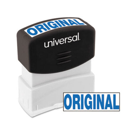 Universal® Message Stamp, ORIGINAL, Pre-Inked One-Color, Blue - Each - UNV-10060-EA