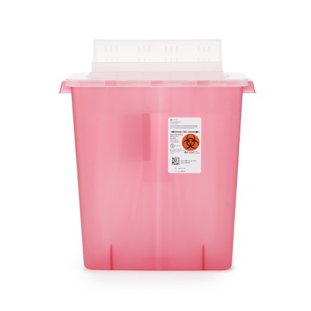 Cardinal Sharps Container In-Room™ Translucent Red Base 16-1/4 H X 13-3/4 W X 6 D Inch Horizontal Entry 3 Gallon - Each - 85221R-EA