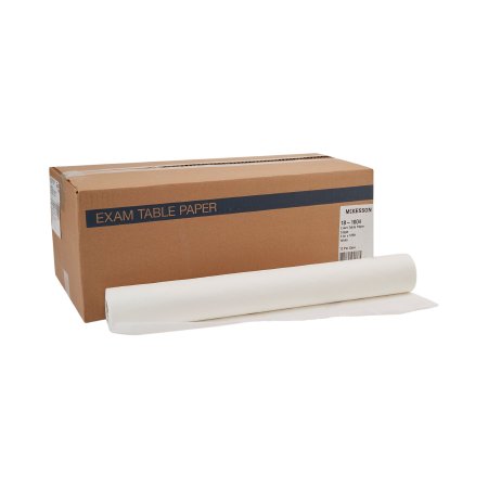 McKesson Table Paper McKesson 21 Inch Width White Crepe - Case of 12 - 18-1004-CS