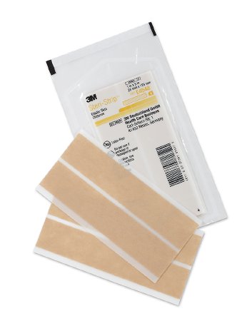 3M Skin Closure Strip Steri-Strip™ Elastic 1 X 5 Inch Nonwoven Material Flexible Strip Tan - Case of 100 - E4548-CS
