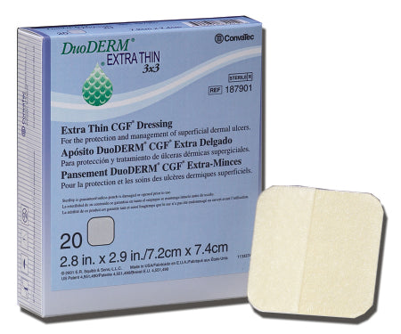 ConvaTec Thin Hydrocolloid Dressing DuoDERM® Extra Thin 2 X 8 Inch Rectangle - Box of 10 - 187961-BX