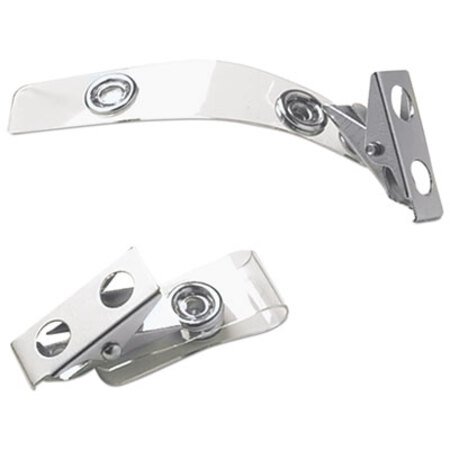 SICURIX® SICURIX ID Strap Clips, 0.38" x 2.75", Clear, 25/Pack - Pack of 1 - BAU-68010-PK