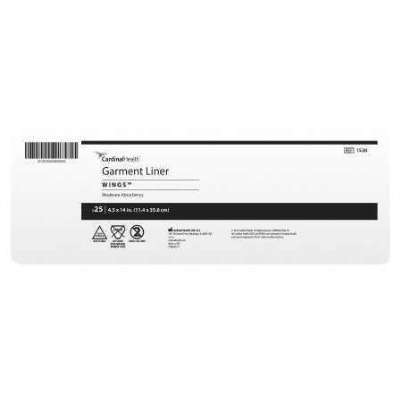 Cardinal Incontinence Liner Simplicity™ 4-1/2 X 14 Inch Moderate Absorbency Polymer Core One Size Fits Most - Bag of 1 - 1530-BG