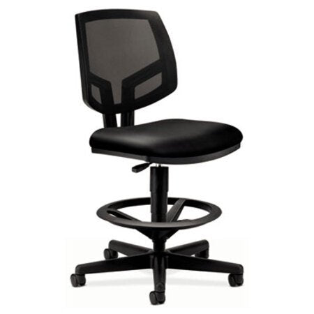 HON® Volt Series Mesh Back Adjustable Leather Task Stool, Supports Up to 250 lb, 22.88" to 32.38" Seat Height, Black - Each - HON-5715SB11T-EA