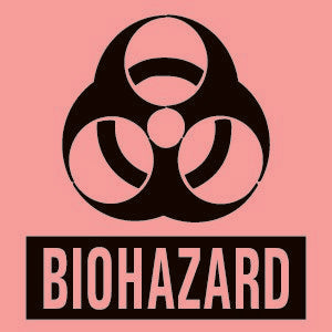 Precision Dynamics Pre-Printed Label Timemed Warning Label Fluorescent Red Paper Biohazard / Symbol Black Biohazard 1 X 1 Inch - Roll of 1 - BH-11-RL