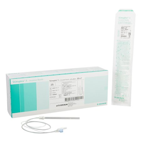 B. Braun Peripheral Nerve Block Needle Stimuplex® A 22 Gauge 2 Inch Insulated Single Shot - Case of 25 - 4894502-CS