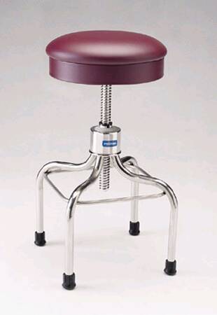 Pedigo Products Exam Stool Backless Spinlift Height Adjustment Black - Each - P-1038-SS-BLK-EA