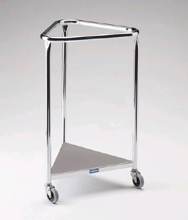 Pedigo Products Hamper Stand Pedigo® Rolling Triangular Opening Foot Pedal Stainless Steel Lid - Each - P-121-L-EA