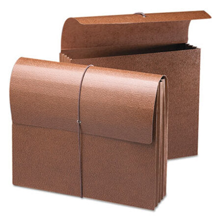 Smead™ Classic Expanding Wallets, 3.5" Expansion, 1 Section, Elastic Cord Closure, Letter Size, Redrope - Each - SMD-71353-EA