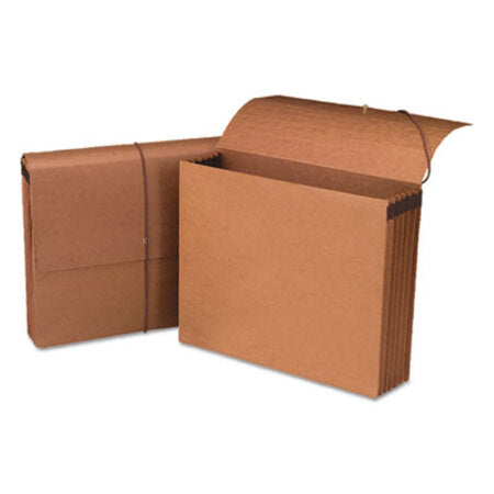 Smead™ Recycled Redrope Wallets, 5.25" Expansion, 1 Section, Elastic Cord Closure, Letter Size, Redrope, 10/Box - Box of 1 - SMD-71198-BX