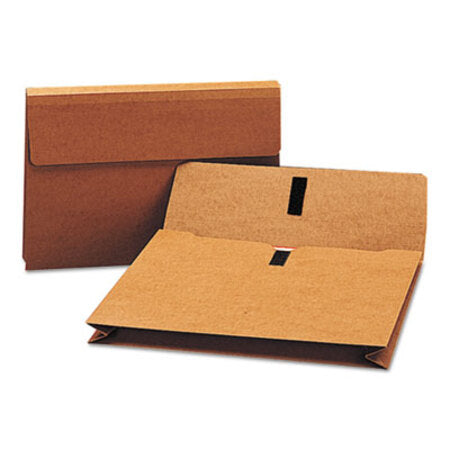 Smead™ Expanding Wallet with Hook and Loop Closure, 2" Expansion, 1 Section, Hook/Loop Closure, Legal Size, Redrope - Each - SMD-77145-EA
