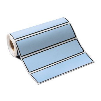 Carstens Blank Label Wide-Trak™ Multipurpose Label Blue 1-3/8 X 5-3/8 Inch - Roll of 1 - 1645-11-RL
