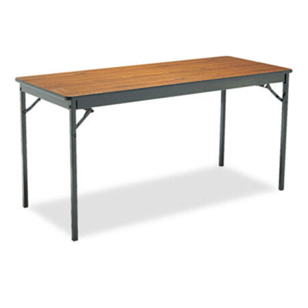 Barricks Special Size Folding Table, Rectangular, 60w x 24d x 30h, Walnut/Black - Each - BRK-CL2460WA-EA