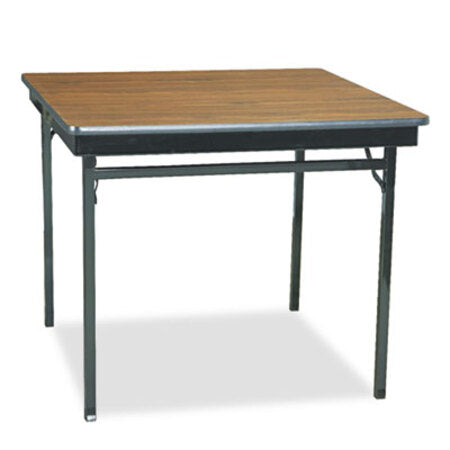 Barricks Special Size Folding Table, Square, 36w x 36d x 30h, Walnut/Black - Each - BRK-CL36WA-EA