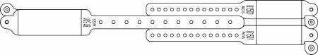 Precision Dynamics Identification Wristband Speedi-Print® Veri-Color® Write On Band Permanent Snap Without Legend - Box of 100 - 320-12-PDK-BX