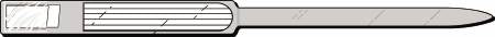 Precision Dynamics Identification Wristband Soft-Lock® Colorguard® Insert Card Adhesive Closure Without Legend - Box of 250 - 651-15-PDJ-BX