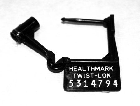 Healthmark Industries Tamper Evident Seal Twist-Loks Numbered Black Plastic 1 Inch - Pack of 100 - 5224 BK-PK