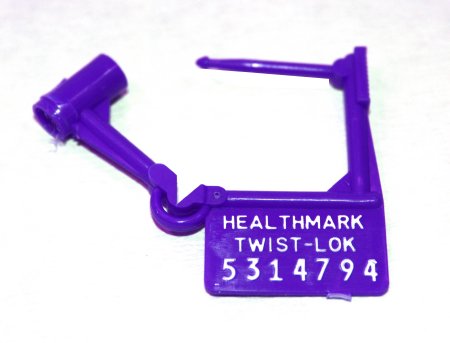 Healthmark Industries Tamper Evident Seal Twist-Loks Numbered Lavender Plastic 1 Inch - Pack of 100 - 5224 LV-PK
