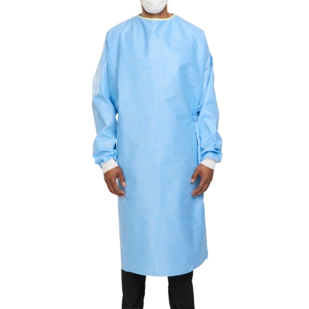 O&M Halyard Inc Non-Reinforced Surgical Gown with Towel ULTRA X-Large Blue Sterile AAMI Level 3 Disposable - Each - 95121-EA