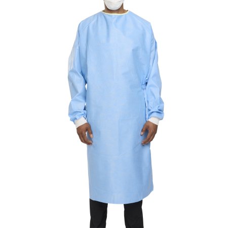 O&M Halyard Inc Non-Reinforced Surgical Gown with Towel ULTRA X-Large Blue Sterile AAMI Level 3 Disposable - Case of 30 - 95121-CS