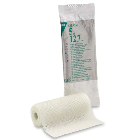 3M Ortho Cast Tape 3M™ Scotchcast™ Soft Cast 5 Inch X 12 Foot Fiberglass White - Case of 10 - 82105-CS