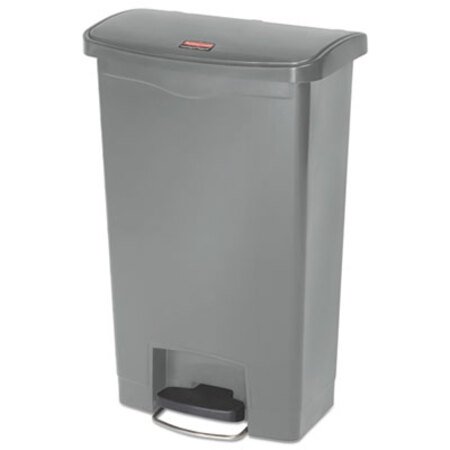 Rubbermaid® Commercial Streamline Resin Step-On Container, Front Step Style, 13 gal, Polyethylene, Gray - Each - RCP-1883602-EA