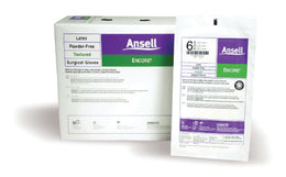 Ansell Surgical Glove ENCORE® Latex Textured Size 5.5 Sterile Latex Standard Cuff Length Fully Textured Ivory Chemo Tested - Case of 200 - 5785000-CS