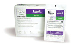 Ansell Surgical Glove ENCORE® Latex Textured Size 8.5 Sterile Latex Standard Cuff Length Fully Textured Ivory Chemo Tested - Box of 50 - 5785006-BX