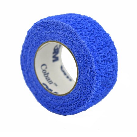 3M Cohesive Bandage 3M™ Coban™ 2 Inch X 5 Yard Self-Adherent Closure Blue NonSterile Standard Compression - Each - 1582B-EA