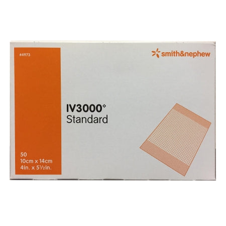 Smith & Nephew Catheter Securement Dressing IV3000™ Film 4 X 5 Inch Sterile - Case of 200 - 4973-CS