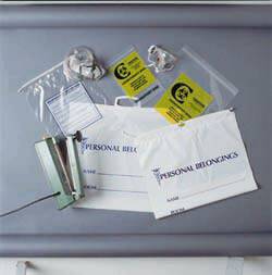 RD Plastics Company Patient Belongings Bag 18 X 18-1/2 Inch Plastic Drawstring Closure White - Case of 500 - G106-CS