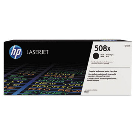 HP HP 508X, (CF360X) High-Yield Black Original LaserJet Toner Cartridge - Each - HEW-CF360X-EA