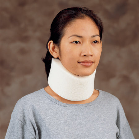 DeRoyal Cervical Collar DeRoyal® Low Contoured / Medium-Firm Density Adult Medium One-Piece 3-1/2 Inch Height 18 Inch Length - Each - 1050-22-EA