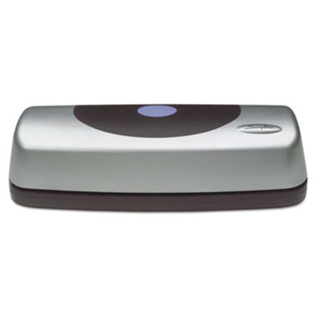 Swingline® 15-Sheet Electric/Battery Portable Desktop Punch, Three-Holes, 9/32" Holes, Silver/Black - Each - SWI-74515-EA