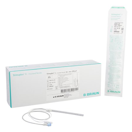 B. Braun Peripheral Nerve Block Needle Stimuplex® A 21 Gauge 4 Inch Insulated Single Shot - Case of 25 - 4894260-CS