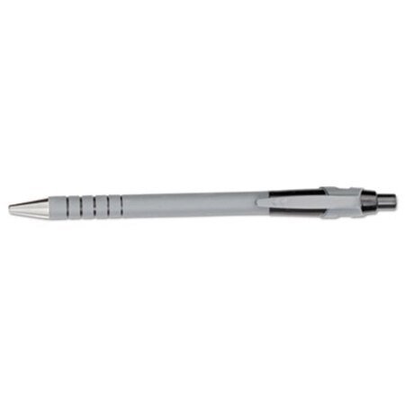 Paper Mate® FlexGrip Ultra Ballpoint Pen, Retractable, Fine 0.8 mm, Black Ink, Gray/Black Barrel, Dozen - DZ/1 - PAP-9580131-DZ