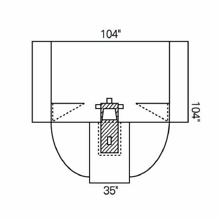 O&M Halyard Inc Abdominal Drape Laparoscopy / Pelviscopy Drape 104 W X 35 W X 104 L Inch Sterile - Case of 14 - 89222-CS