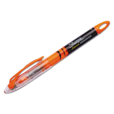 Sharpie® Liquid Pen Style Highlighters, Fluorescent Orange Ink, Chisel Tip, Orange/Black/Clear Barrel, Dozen - DZ/1 - SAN-1754466-DZ