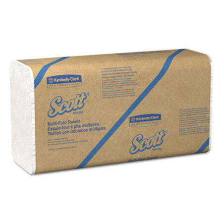 Scott® Essential Multi-Fold Towels 100% Recycled, 1-Ply, 9.2 x 9.4, White, 250/Pack, 16 Packs/Carton - CT/1 - KCC-01807-CT