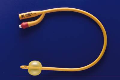 Teleflex LLC Foley Catheter Rusch Gold® 2-Way Standard Tip 5 cc Balloon 30 Fr. Silicone Coated Latex - Box of 10 - 180705300-BX