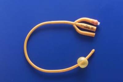 Teleflex LLC Foley Catheter Rusch Gold® 3-Way Standard Tip 5 cc Balloon 16 Fr. Silicone Coated Latex - Box of 10 - 183405180-BX