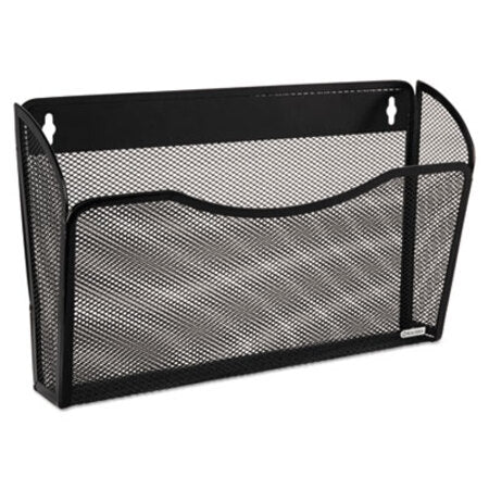 Rolodex™ Single Pocket Wire Mesh Wall File, Letter Size, 14" x 3.27" x 8.5", Black - Each - ROL-21931-EA
