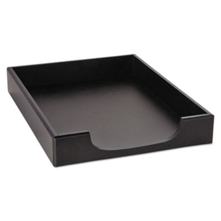 Rolodex™ Wood Tones Desk Tray, 1 Section, Letter Size Files, 8.5" x 11", Black - Each - ROL-62523-EA